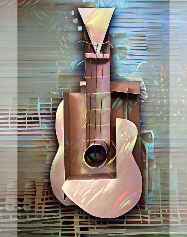 Cardboard Picasso Guitar
